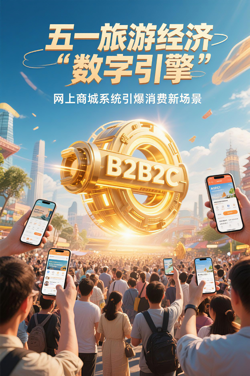 五一旅游经济“数字引擎”：B2B2C网上商城系统引爆消费新场景